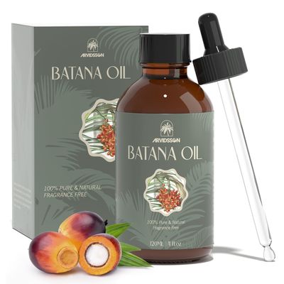 Raw Batana Oil for Hair Growth, Nourishing Strengthening - Unrefined, Pure Oil (4 Fl Oz120ml) to Prevent Hair Loss for Men Women