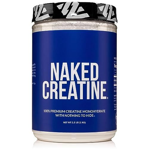 Naked Pure Micronized Creatine Monohydrate - 200 Servings, 1,000g Bulk - Vegan, Non-GMO, Gluten Soy Free - Muscle Building, Strength Training, Gym Fitness Supplement