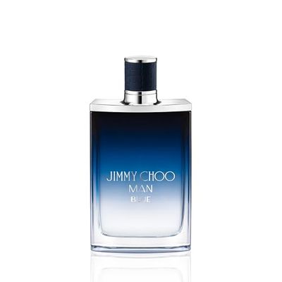 JIMMY CHOO Man Blue Eau de Toilette - Long Lasting Fragrance with notes of Black Pepper, Cypress Vanilla Bean - Leathery Woody - 3.3 fl. oz.