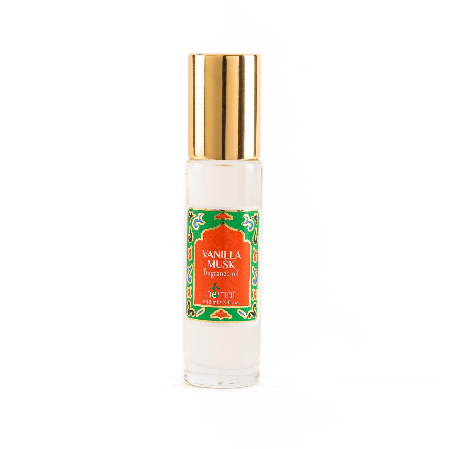 Vanilla Musk Perfume Oil Roll-On - Vanilla Fragrance Oil Roller (No Alcohol) Perfumes for Women and Men by Nemat Fragrances, 10 ml 0.33 fl Oz