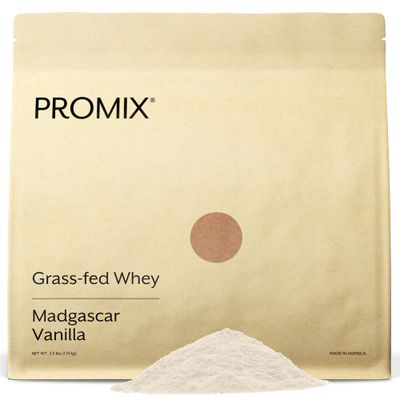 Promix Whey Protein Powder, Vanilla - 2.5lb Bulk - Grass-Fed 100 All Natural - Post Workout Fitness Nutrition Shakes, Smoothies, Baking Cooking Recipes - Gluten-Free Keto-Friendly