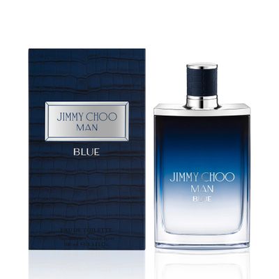 JIMMY CHOO Man Blue Eau de Toilette - Long Lasting Fragrance with notes of Black Pepper, Cypress Vanilla Bean - Leathery Woody - 3.3 fl. oz.