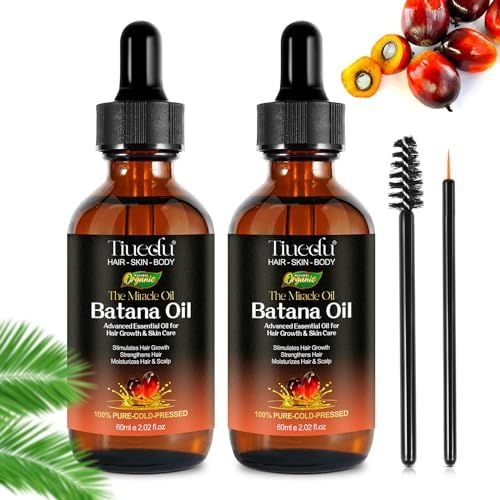 Generic 2PCS Batana Oil for Hair Growth, Eyelashes Eyebrows,100 Pure Natural Organic Batana Oil for Hair Loss, Repair, Moisturizing Massage Oil for Aromatherapy,Carrier Oil, Hair Oil, Body Oil
