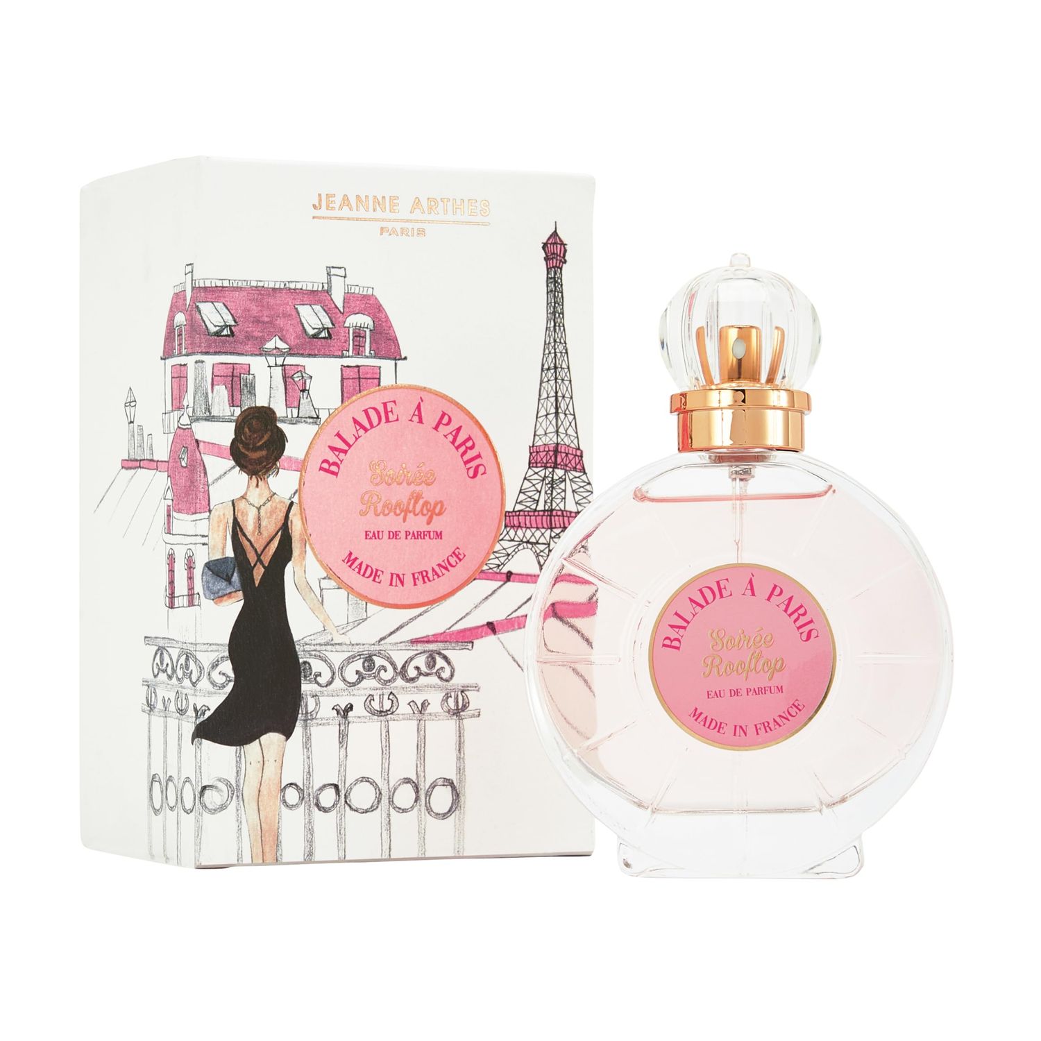 French Way of Life - Balade Paris - Soire Rooftop - Eau De Parfum - Spray Perfume for Women - Fresh Floral Scent - Notes of Pear, Pink Pepper - Made in France - 3,38 Fl.Oz