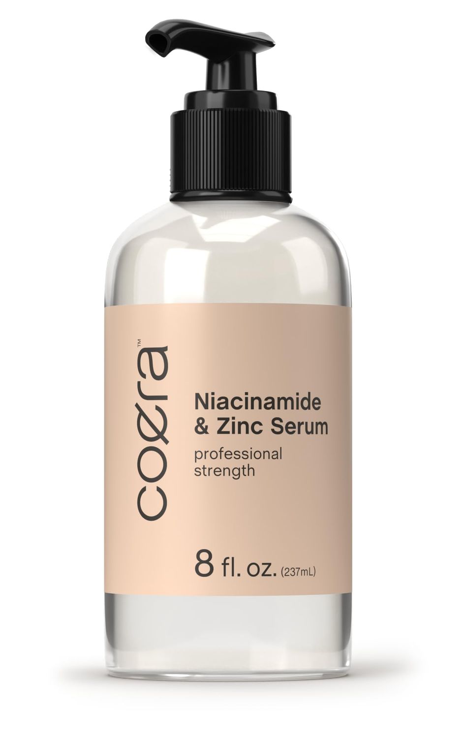 Coera Niacinamide Serum with Zinc 8 fl oz Moisturizer for Face and Skin with Hyaluronic Acid Professional Strength Formula Free of Parabens, SLS Fragrances