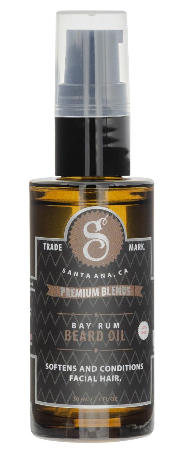 Suavecito Premium Blends Beard Oil - Leave-In Beard Conditioner For Softening Hair, Hydrating Skin, Eliminating Beard Dandruff, Healthy Beard Growth - Bay Rum Fragrance - 1 oz