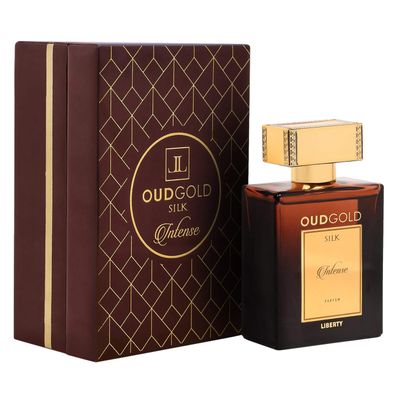 Liberty Premium Oud Luxury Seductive Long Lasting (3 days) OudGold Silk Intense Parfum for Men Women (100ml3.4Oz), Designed in France, Woody Notes