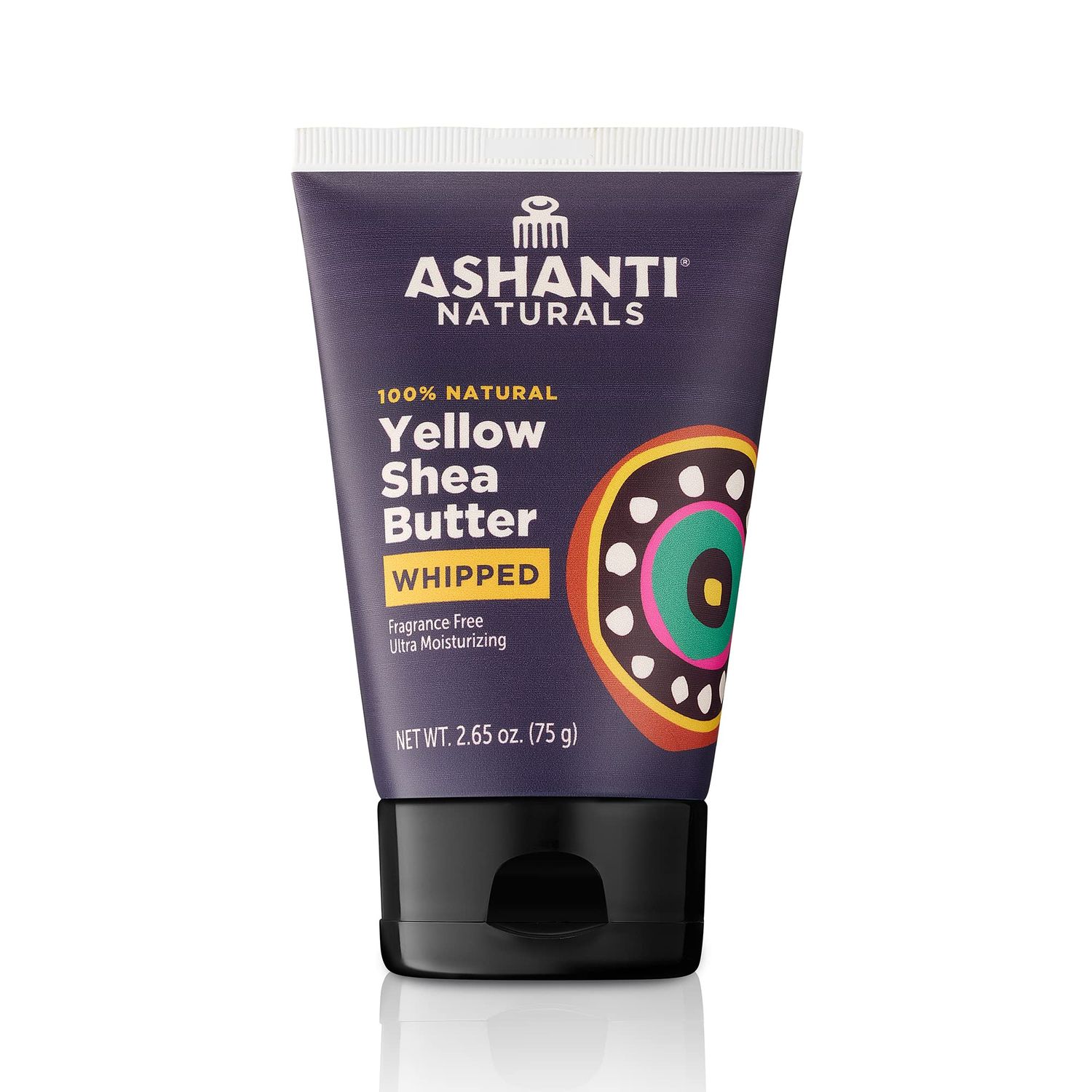 Ashanti Naturals Yellow Whipped Shea Butter 100 Natural African Shea Butter Moisturizing and Fragrance Free (2.65 oz Tube)