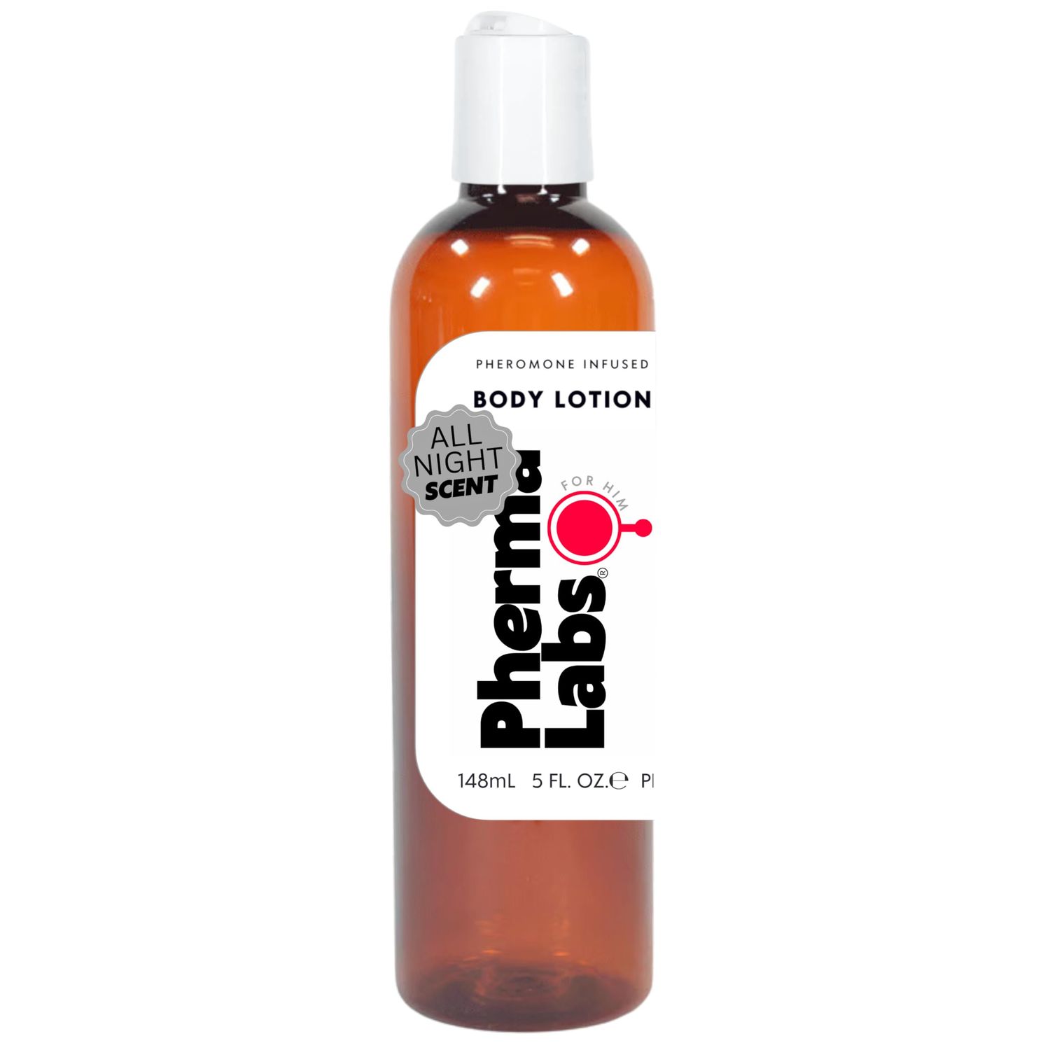 PHERMALABS Pheromone Infused Body Lotion for Men, Hydrating Formula, Magnetic Allure, 5 Fl oz (5 fl oz, All Night Scent)