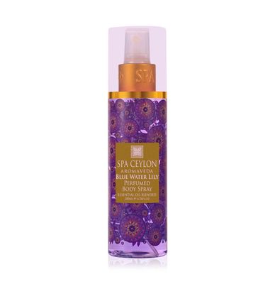 SPA CEYLON Blue Water Lily Body Spray Aquatic Fruity Floral Mist for Women Ethereal Scent with Musk Amber Vanilla