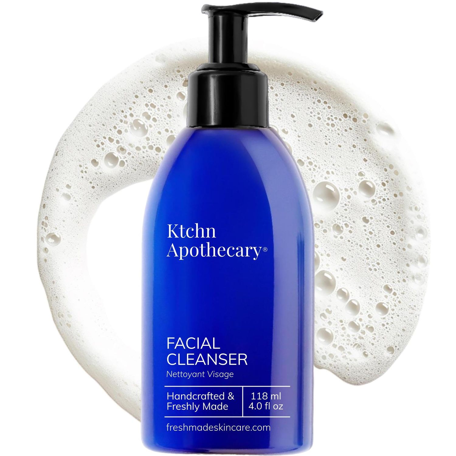 Ktchn Apothecary Natural Hydrating Foaming Facial Cleanser NonDrying Cream-to-Foam Face Wash High-Performing yet Gentle Softer, Smoother Glowing Skin Fragrance-Free for Sensitive Skin