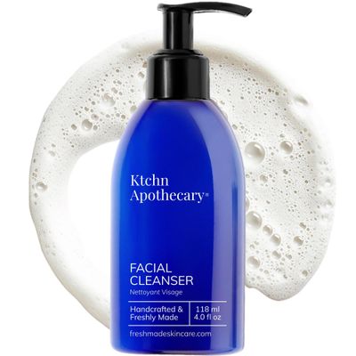 Ktchn Apothecary Natural Hydrating Foaming Facial Cleanser NonDrying Cream-to-Foam Face Wash High-Performing yet Gentle Softer, Smoother Glowing Skin Fragrance-Free for Sensitive Skin