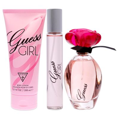 Guess Girl for Women - 3 Pc Gift Set 3.4oz EDT Spray, 0.5oz EDT Spray, 6.7oz Body Lotion