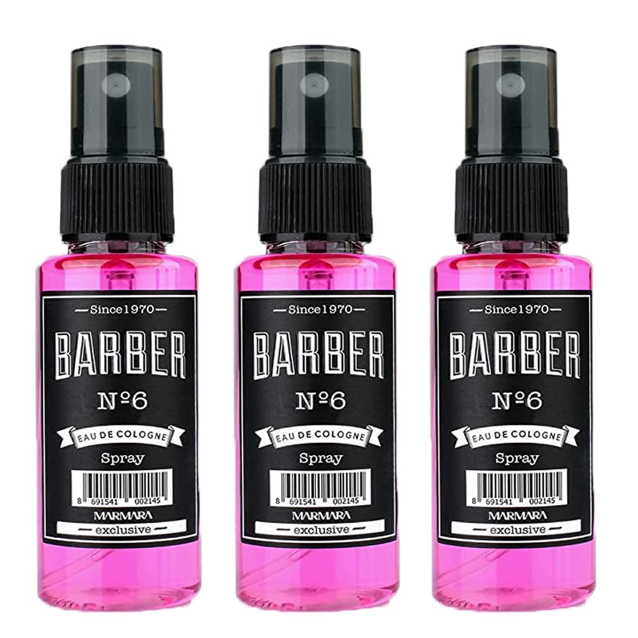 barber marmara Marmara Barber Cologne - Best Choice of Modern Barbers and Traditional Shaving Fans No 6 New Series, 50ml x 3 Spray Bottles