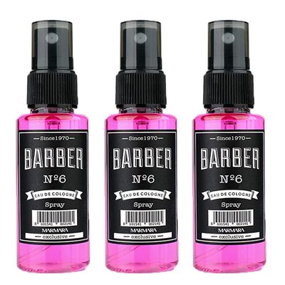 barber marmara Marmara Barber Cologne - Best Choice of Modern Barbers and Traditional Shaving Fans No 6 New Series, 50ml x 3 Spray Bottles