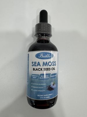 Bunkka (2 Pack) Sea Moss Black Seed Oil Drops with Burdock Root, Bladderwrack Vitamin C Vitamin D3, Irish Sea Moss Drop for Immune System, Gut, Skin Energy