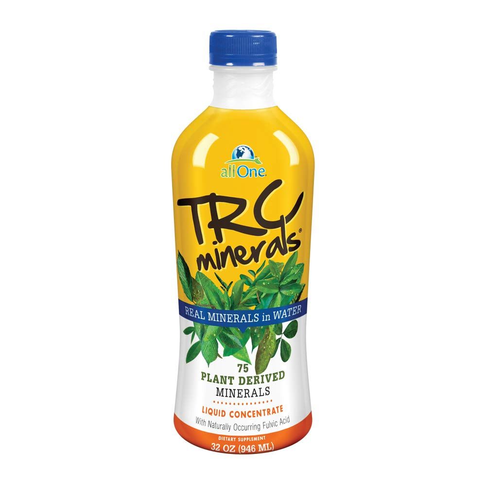 allOne TRC Minerals Liquid Unflavored Full Spectrum of 75 Plant-Derived Trace Minerals Electrolytes Per Ounce 32oz