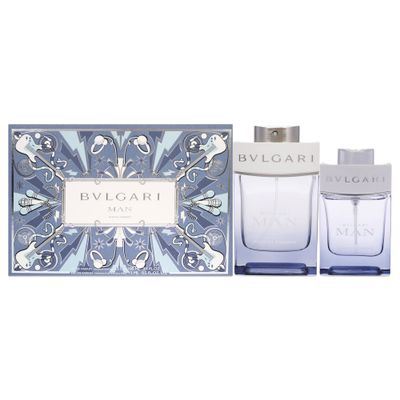 Bvlgari Man Glacial Essence Men 3.4oz EDP Spray, 0.5oz EDP Spray 2 Pc Gift Set