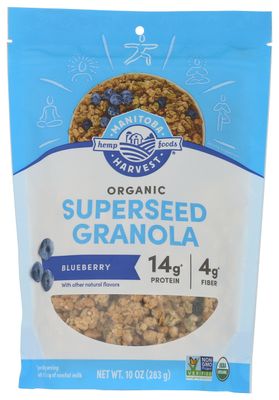 MANITOBA HARVEST Organic Blueberry Hemp Yeah! Granola, 10 OZ