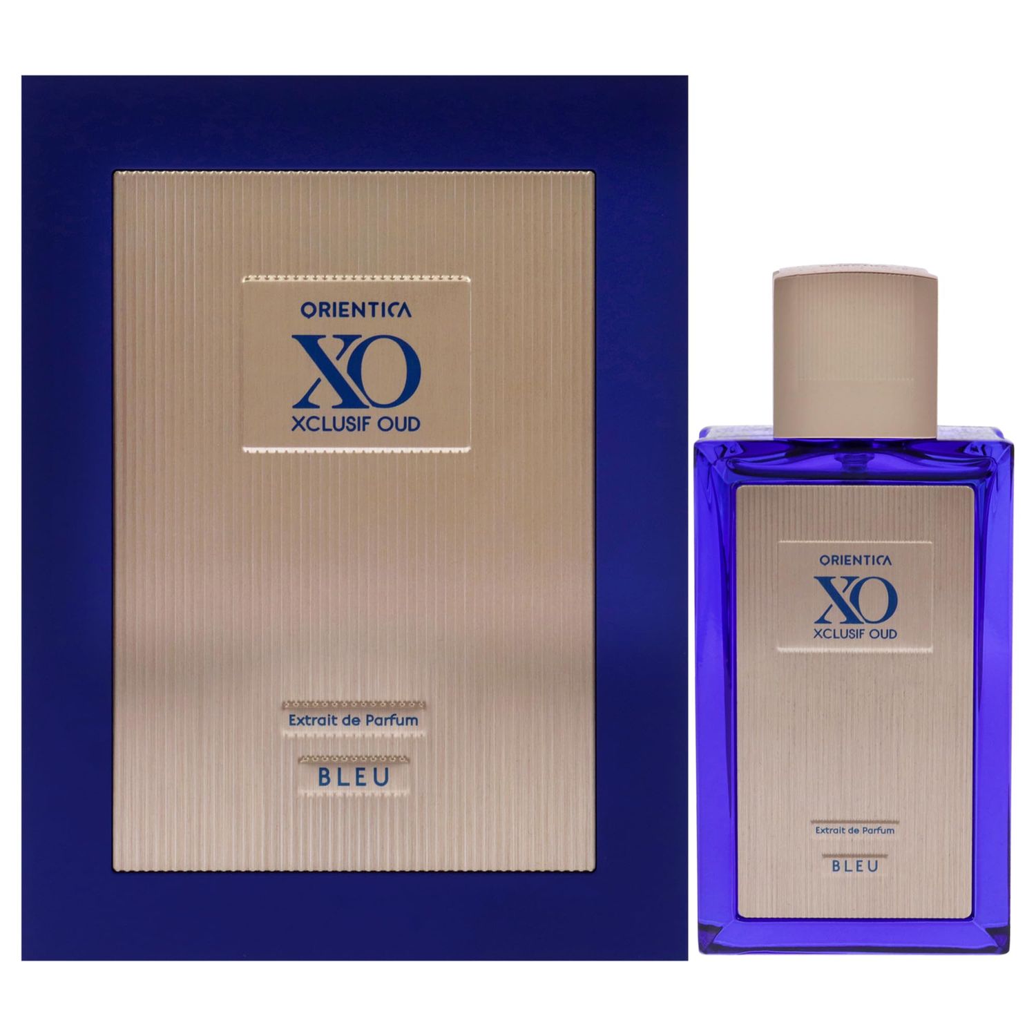 Orientica XO Xclusif Oud Bleu Extrait de Parfum with Notes of Bergamot, Lavender Sandalwood, Bold Sophisticated Floral Fruity Fragrance for Men Women, Long-Lasting Unisex Scent, 2 oz
