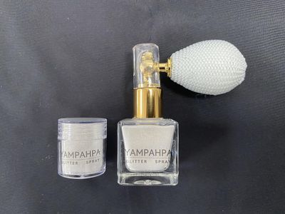 Yampahpa Vintage Body Glitter Spray, White Glitter Spray for Hair and Body Glitter Makeup, Extra Fine Hair Glitter for Rave Nail Christmas Craft Clothes, Include 1 Jar of Refills