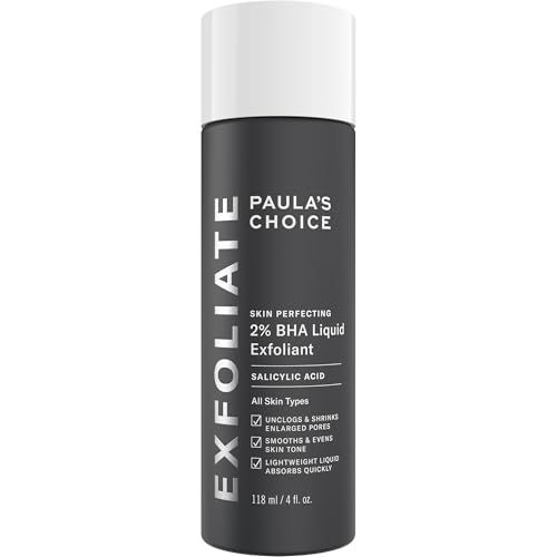 Paulas Choice--SKIN PERFECTING 2 BHA Liquid Salicylic Acid Exfoliant--Facial Exfoliant for Blackheads, Enlarged Pores, Wrinkles Fine Lines, 4 oz Bottle