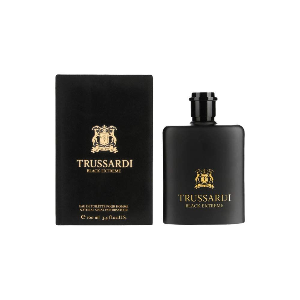 Trussardi Black Extreme Eau de Toilette Spray for Men Leather Scent 3.4 oz