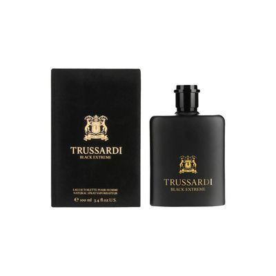 Trussardi Black Extreme Eau de Toilette Spray for Men Leather Scent 3.4 oz