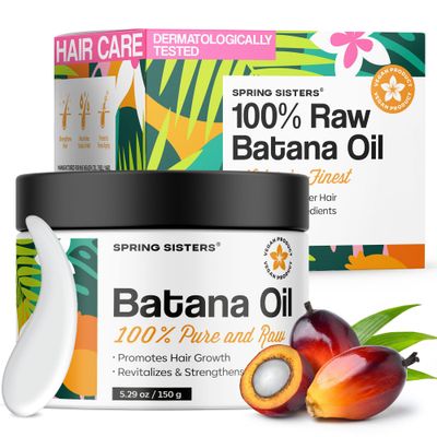 100 Unrefined Raw Batana Oil For Hair Growth with Applicator - All Hair Type Dr. Sebi Batana Oil Pure for Women Men Prevents Hair Loss, Promotes Hair Thickness, Growth Shine, 5.29 oz