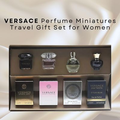 Versace Gifts Sets Womens Mini Set (Crystal NoirBright CrystalEros Pour Femme EDT, Pour Femme Dylan Blue EDP)