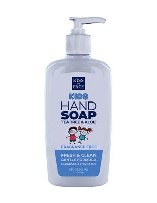 Kiss My Face Kids Hand Soap, Fragrance-Free, Cleanse And Hydrate Skin, Vegan Cruelty-Free, Easy To Use Hand Soap Pump, Suitable For Sensitive Skin, 9 Fl Oz Bottle