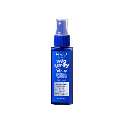 Red by Kiss Wig Spray, Extra Shine Detangling Control for Remy, Human, Synthetic Hair, UV Heat Protection, PH Balance Long-Lasting Fragrance (2oz, Sheen)