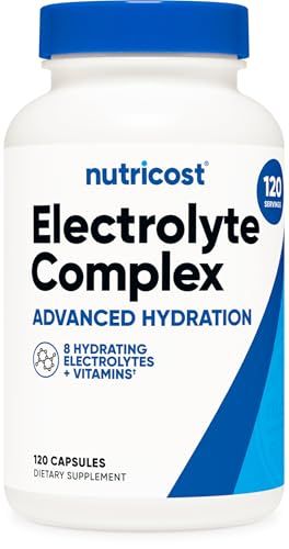 Nutricost Electrolyte Complex Advanced Hydration (120 Capsules) - 8 Hydrating Electrolytes Vitamins, Gluten Free, Non-GMO, Vegetarian