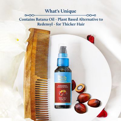 Blue Nectar Batana Hair Serum for Fuller Thicker Hair Plant Based Alternate to Redensyl Advanced Hair Growth Serum for Dry Frizzy Hair Hair Moisturizer for Women Men (18 Herbs, 1.6Oz)