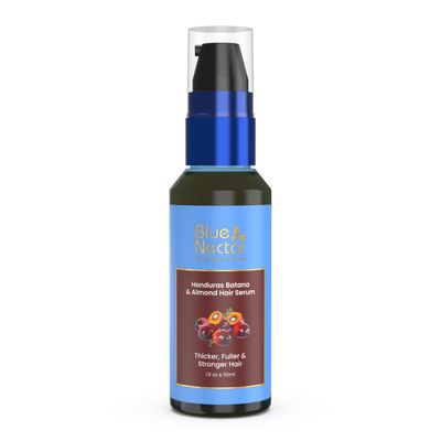 Blue Nectar Batana Hair Serum for Fuller Thicker Hair Plant Based Alternate to Redensyl Advanced Hair Growth Serum for Dry Frizzy Hair Hair Moisturizer for Women Men (18 Herbs, 1.6Oz)
