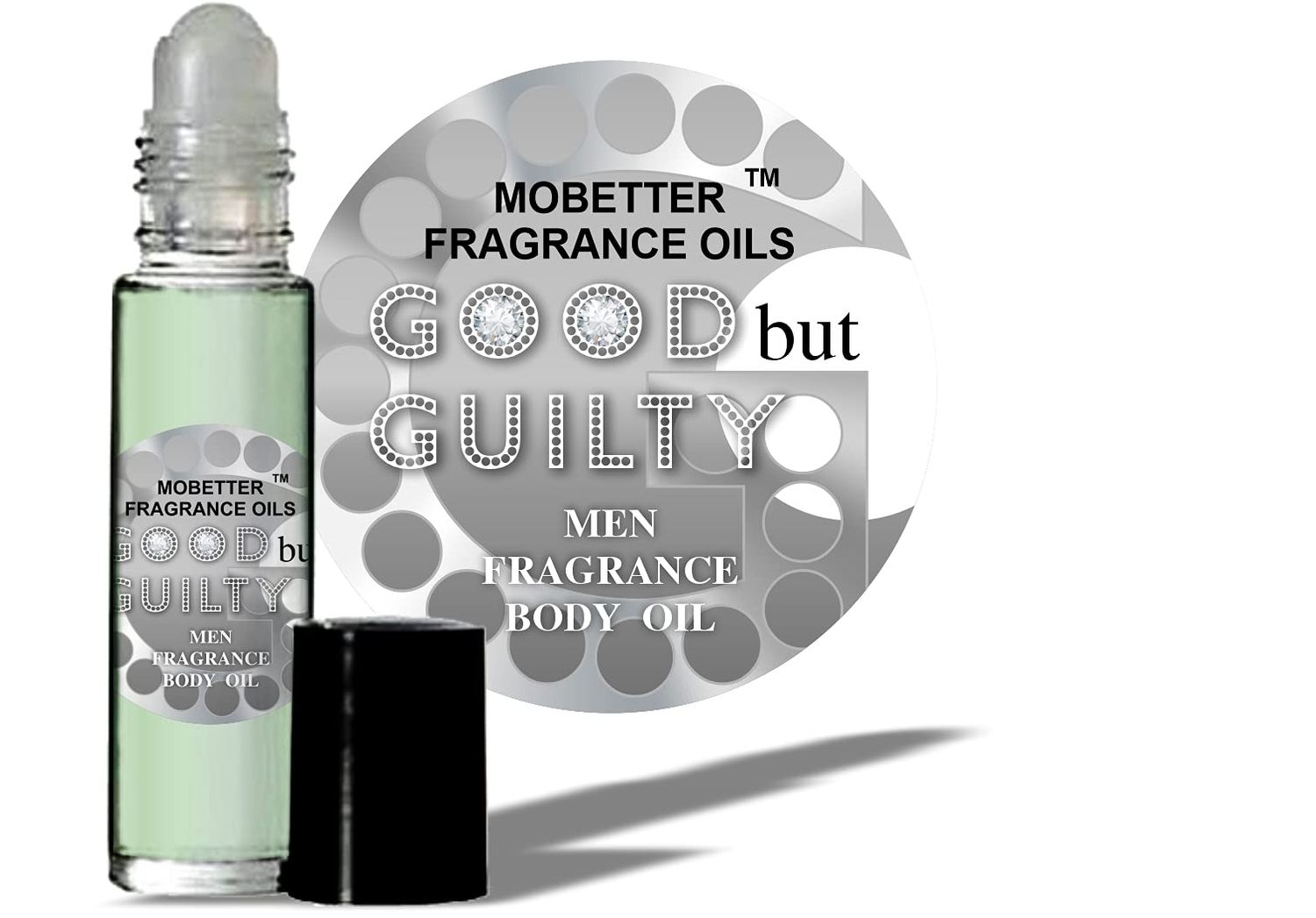 Good But Guilty Men Cologne Fragrance Body Oil, Oriental Woody, Juniper, Lavender and Lemon, Long Lasting, T ravel Size