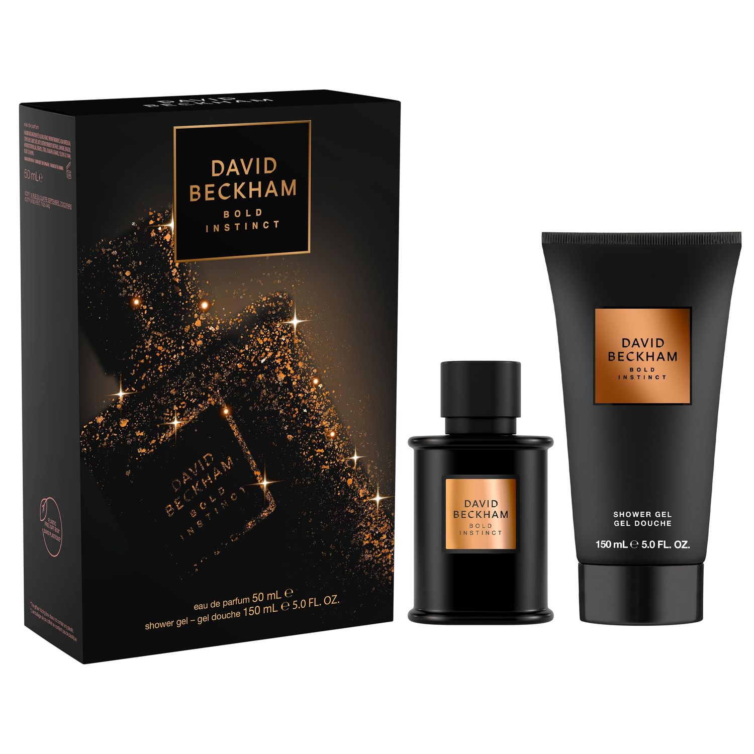 David Beckham Bold Instinct Eau de Parfum Shower Gel Gift Set, Notes of Laurel Leaf, Warm Nutmeg, and Smokey Wood, Men&#39;s Fragrance, Long Lasting, Everyday Fragrance
