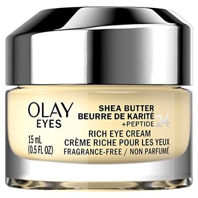 Olay Eyes Shea ButterPeptide 24 Rich Eye Cream, Fragrance Free, 0.5 oz.
