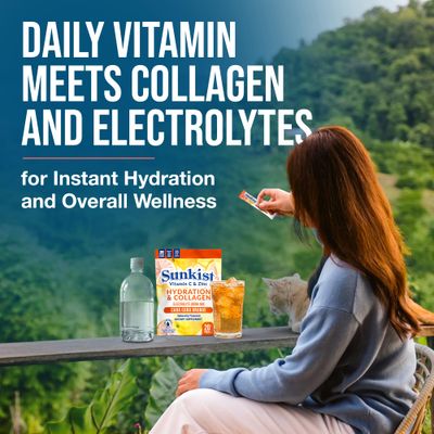 The Frozen Bean Harmony Proteins- Sunkist Collagen Drink Mix - Hydration Cara-Cara Orange Electrolyte Drink for Women with Vitamin C, Zinc, Collagen Peptides, Naturally Flavored - 20 Packs