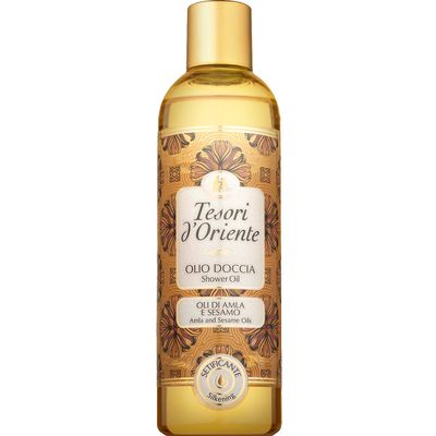 Tesori d&#39;Oriente Shower Oil, with Amla Sesame, Premium Cleansing and Soothing Shower Oil for Women, 8.45 fl oz Made in Italy (Argan Sweet Cyprus)
