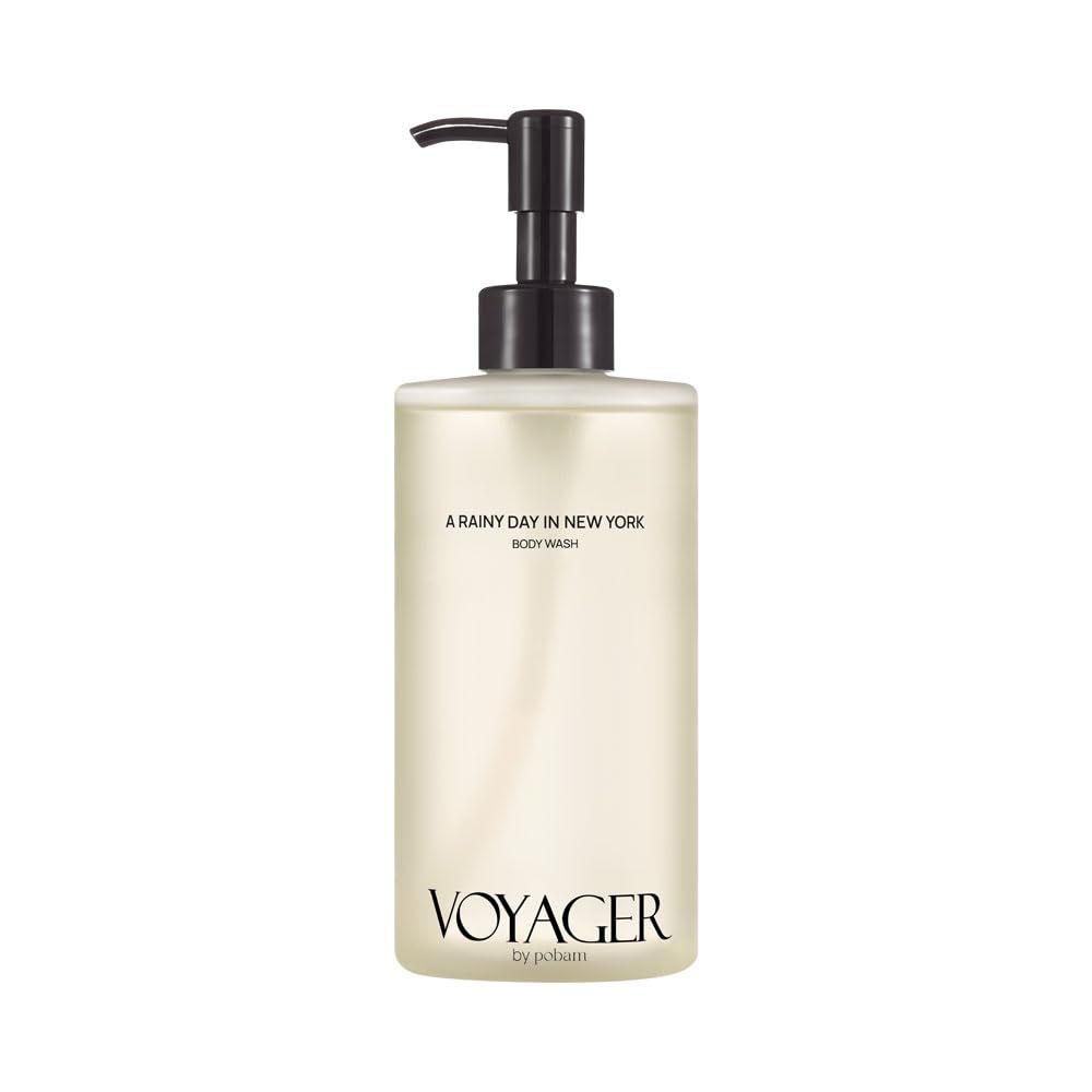 Pobam VOYAGER A Rainy day in New York Body Wash, Citrus with Basil, Woody Vetiver and Cloves, Forest Fresh Scent, 10.14 Fl. Oz.300ml