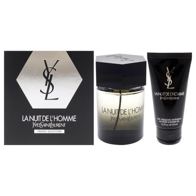 YVES SAINT LAURENT La Nuit De LHomme for Men - 2 Pc Gift Set 3.3oz EDT Spray, 1.6oz Shower Gel