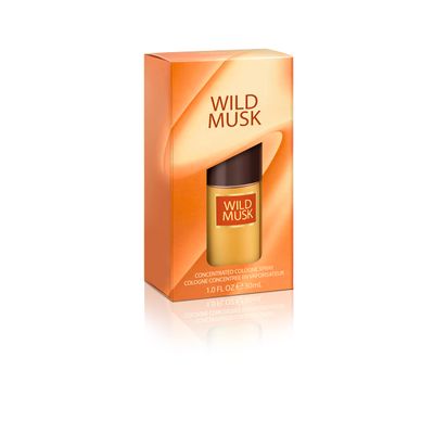 Coty Wild Musk Cologne Concentrate Spray 1 Fluid Ounce Women's' Fragrance in a Floral Scent, Great Gift for Cologne or Perfume Lovers