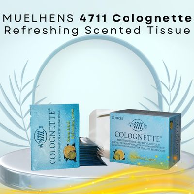 Muelhens 4711 Colognette Eau de Cologne Perfumed Tissue for Women and Men, 10 Count