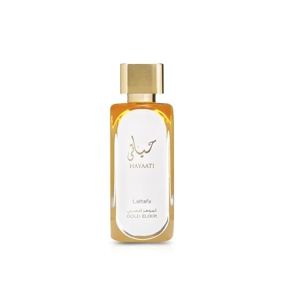 Lattafa Hayaati Gold Elixir Eau De Parfum Spray for Unisex, 3.4 Ounce