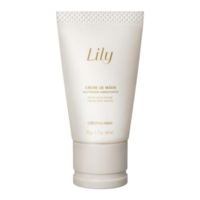 O BOTICARIO Lily Satin Hand Cream, Moisturizing Scented Hand Lotion with Luxurious Fragrance, 1.7 Ounce (50g)