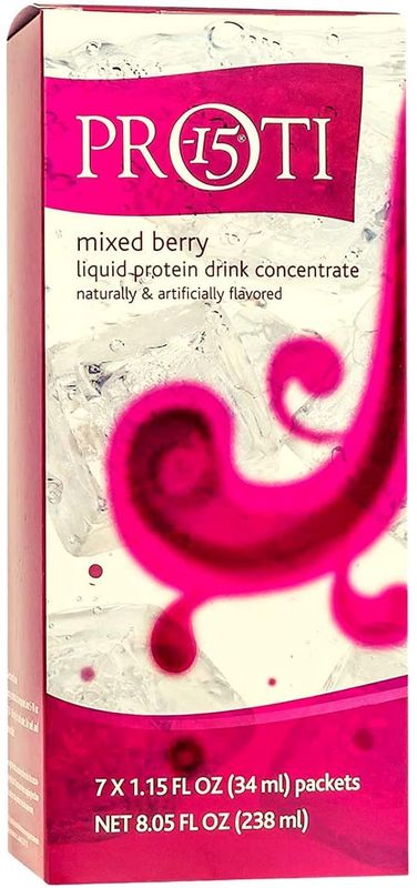 PROTIFIT - High Protein Liquid Fruit Drink Concentrate Mix, 15g Protein, Fat Free, Low Carb, Low Calorie, Ideal Protein Compatible, 7 Servings Per Box (Mixed Berry)