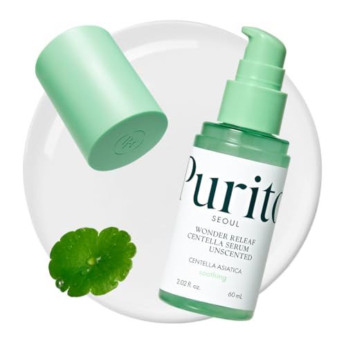 PURITO Centella Unscented Serum, Korean Centella, for All Skin Types, Ampoule, Soothing, Calming, Facial Serum for face, Vegan Cruelty-Free, Korean Skin Care, 60ml 2fl.oz