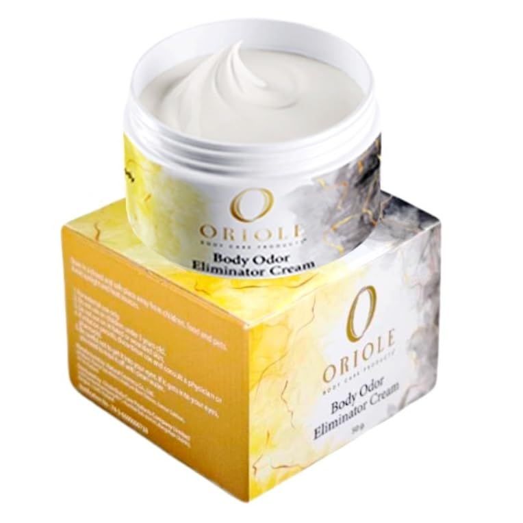 ORIOLE BODY CARE PRODUCTS, Body Odor Eliminator for Women, Neutral Fragrance Deodorant Cream Sensitive Skin, Removes Bad Under Arm and Armpit Odor, Hyperhidrosis, 50g
