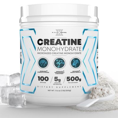 Peak Revival-X Performance Micronized Creatine Monohydrate Powder Supplement, 5000mg (5g), 100 Servings, Unflavored, Gluten Free, Non-GMO, Vegan
